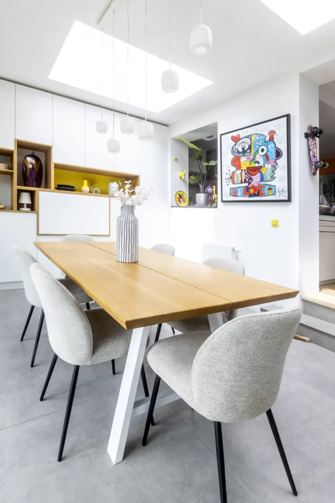 Customized white and wood kitchen