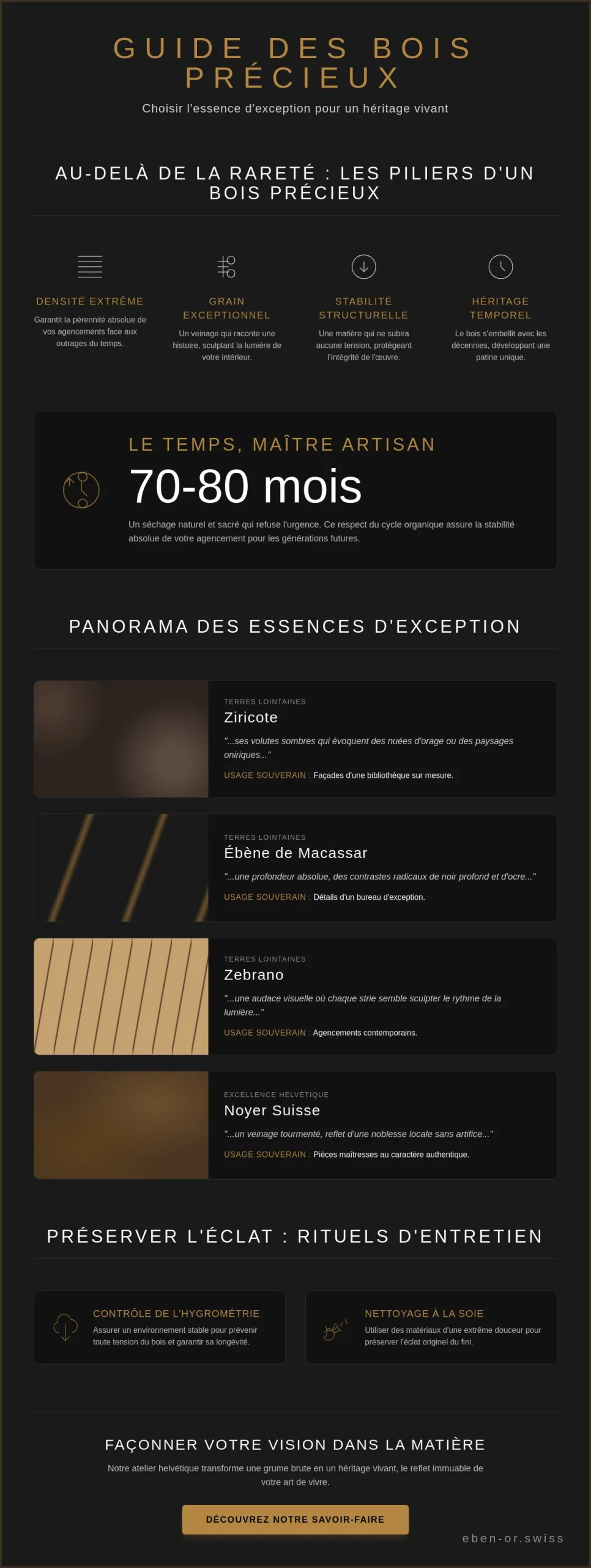L’ É L É G A N C E D E S B O I S P R É C I E U X : G U I D E D E L A H A U T E F A C T U R E