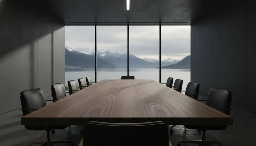 Table de conférence en bois : l’art de sculpter le prestige au cœur du pouvoir