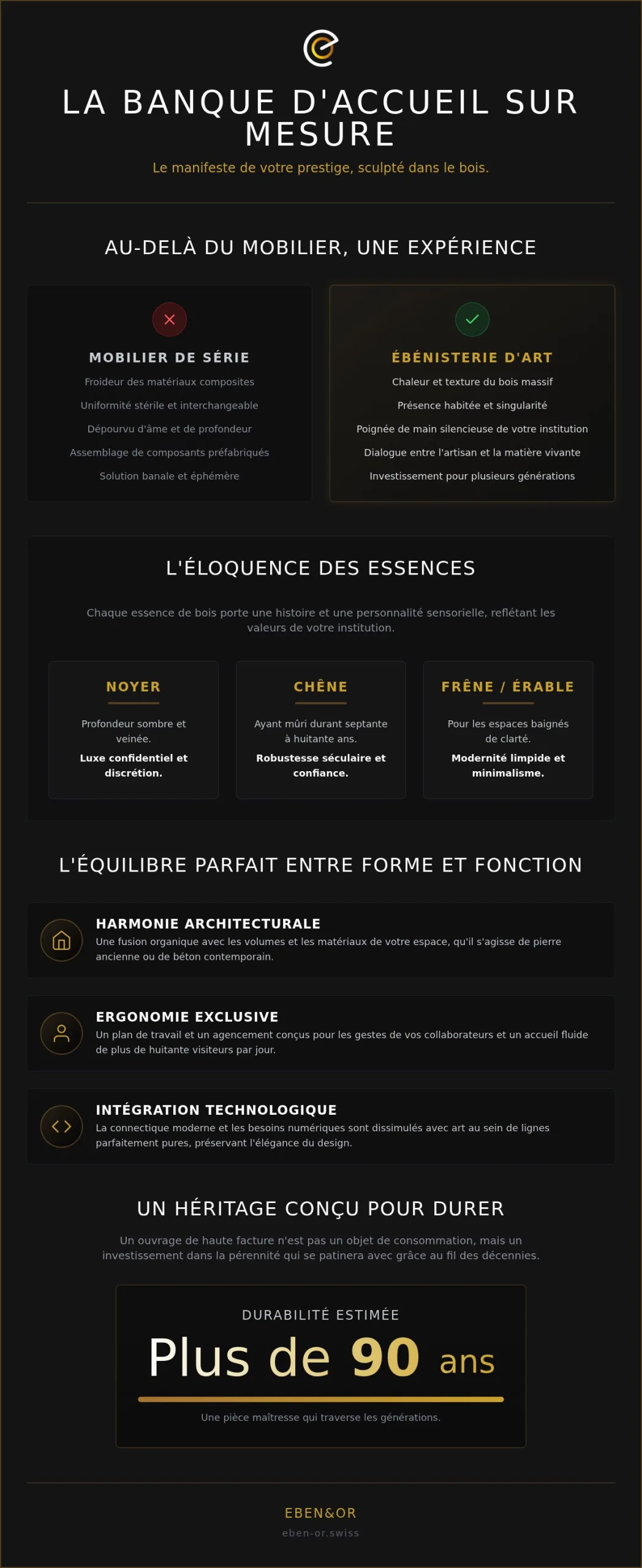 B A N Q U E D ’ A C C U E I L S U R M E S U R E E N B O I S : L’ É P I P H A N I E D U P R E M I E R R E G A R D