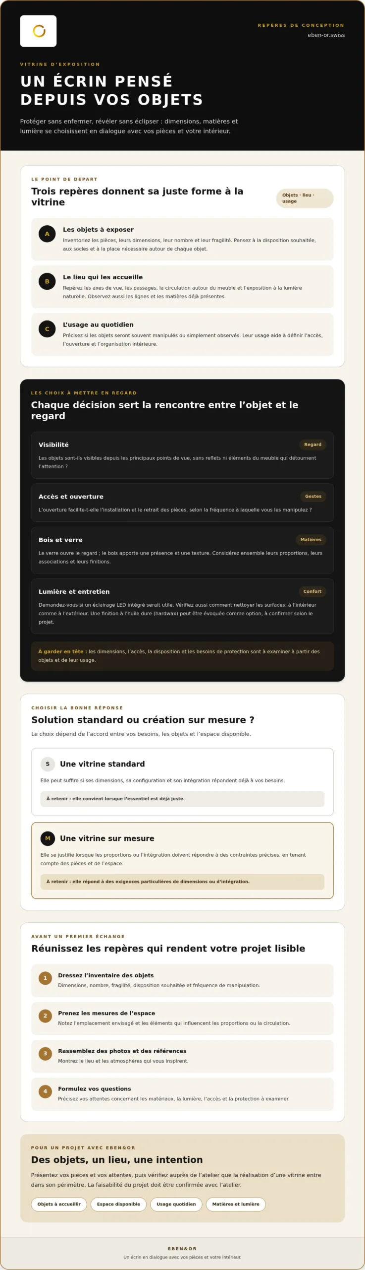 Vitrine d’exposition sur mesure : le guide pour choisir une pièce juste