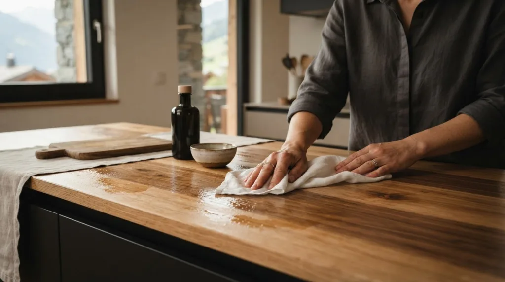 Guide d’entretien pour plan de travail en bois : préserver sa beauté