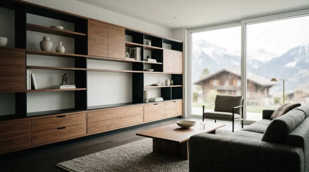 Meuble de rangement sur mesure pour le salon : quand l’espace apaise l’esprit